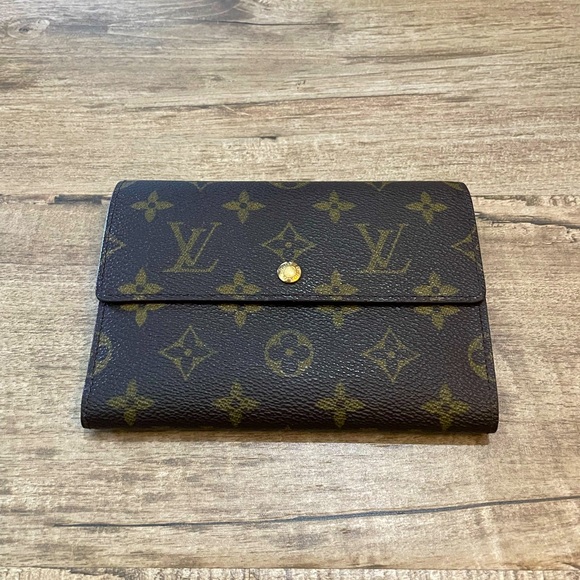 Louis Vuitton Monogram Porte Tresor Papiers Trifold Wallet w Insert! - Picture 2 of 16